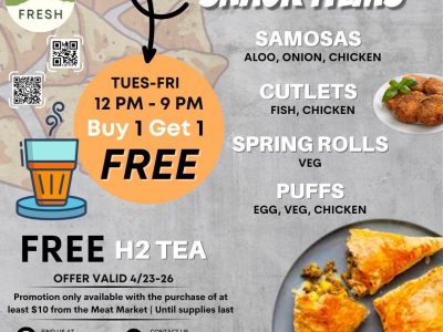 Free Tea BOGO Snacks