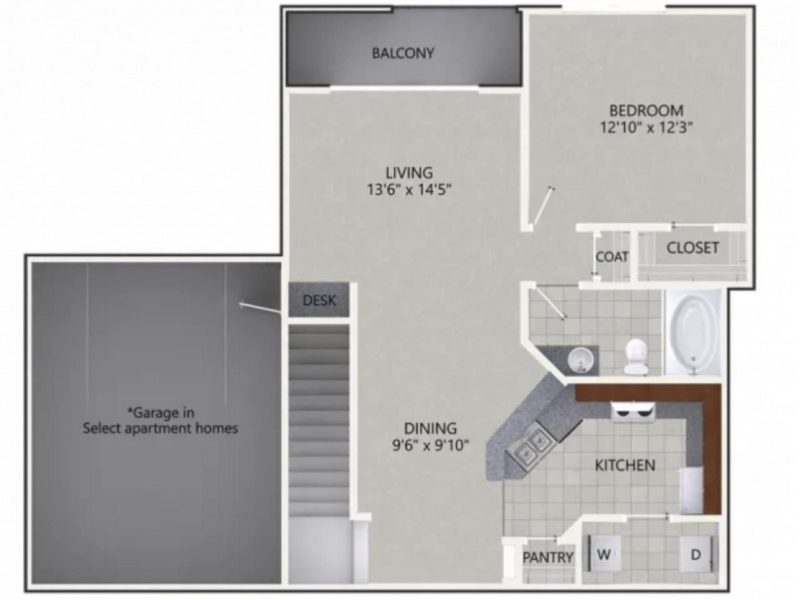 Sublease: Entire 1Bed Apartment Unit with Attached garage