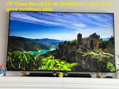 75" Class Neo QLED 4K QN85D(just 1 year old in good condition)