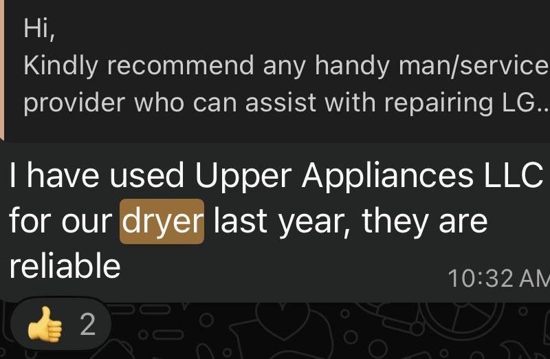 appliance - dryer washer repair upperappliance.com